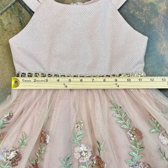 Sweet Heart Rose Girls Empire Waist Formal Fliral Dress 6 - Picture 2 of 9